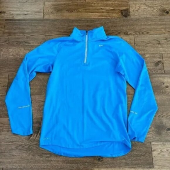 Men’s Nike running 1/4 zip. Blue. Sz S - Picture 1 of 6
